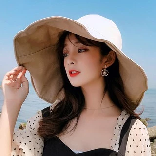 หมวกปีกกว้าง หมวก​บั​กเก็ต​ 2​ ด้าน มีเชือกรัดใต้คาง bucket Ins บักเก็ต เปล่าหลายสี แฟชั่นผู้หญิง