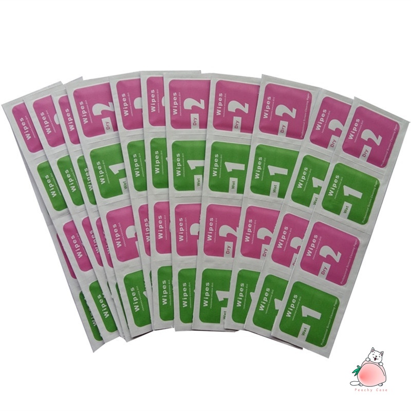 10PC Dry Wet Wipes Dust Absorber Sticker Cleaning Cloth for Mobile Phone Screen Glasses Camera Lens LCD Screens Dust Removal Paper