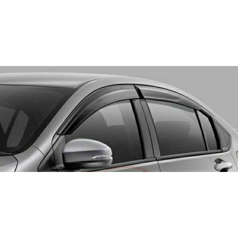 คิ้วกันสาด Honda City สีดำเข้ม แบบไม่มีสกรีน เรียบเท่ห์ ดุดัน ( ABS แท้ 100% ) ปี 2008 - 2021
