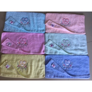 ผ้าขนหนู 15x30นิ้ว cotton100% ยี่ห้อบ้านผ้าขนหนู
