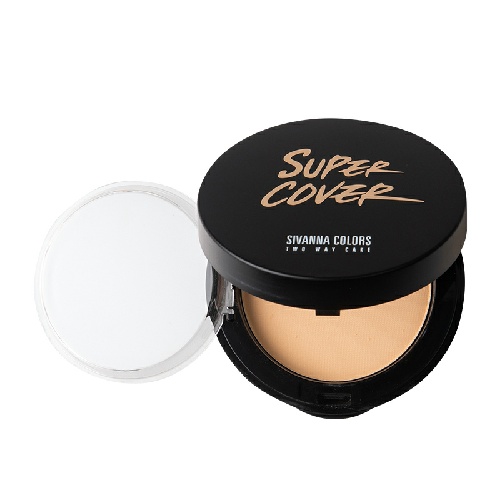 (HF201) ซีเวนน่า แป้งผสมรองพื้น Sivanna Super Cover Two Way Cake Powder