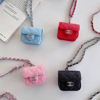 ⭐ เคสสําหรับหูฟัง ⭐ AirPods Case 3 Generation Leather Chain Cross -Body Lane Wireless Bluetooth Sleeve