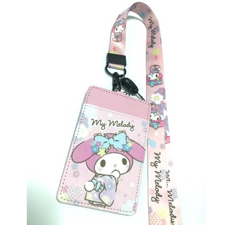 MY MELODY สายคล้องคอ  ที่ใส่บัตร พร้อมสายคล้องคอ ลาย MY MELODY P มาย งานดี สวยงาม 8118