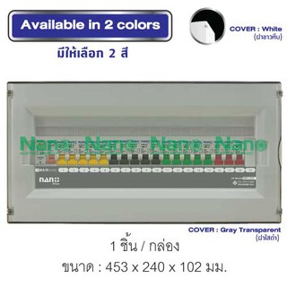 Consumer unit NANO PLUS (LS-Series)ฝา ขาว/ดำใส 19 ช่อง(RCBO/MCB 40A,50A,63A+ลูกย่อย18ลูก) (1ชิ้น)