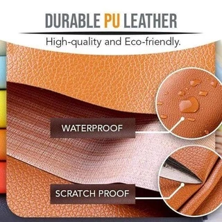 สติกเกอร์หนัง PU มีกาวในตัว 3 ขนาด 60 ซม.*50 ซม. 3 ม. สําหรับติดตกแต่งเบาะรถยนต์ โซฟา DIY