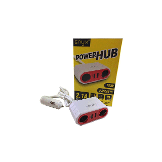 Enyx Power HUB ตัวเพิ่มช่องจุดบุหรี่ในรถและที่ชาร์จ 2 USB