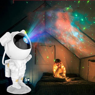 โคมไฟโปรเจคเตอร์ LED รูปหุ่นยนต์ Starry Sky Galaxy สีสันสดใส ชาร์จ USB สําหรับตกแต่งห้อง