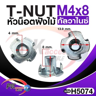 T Nut ทีนัท พุกเกลียวฝังไม้ ใช้สกรูเกลียวมิล น้อตตัวเมียฝังสกรูน๊อคดาวน์ ประกอบโต๊ะตู้ ขันน๊อตฝังเนื้อไม้