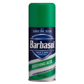 Barbasol Soothing Aloe ครีมโกนหนวดสูตรบรรเทาการระคายเคือง 198 g.