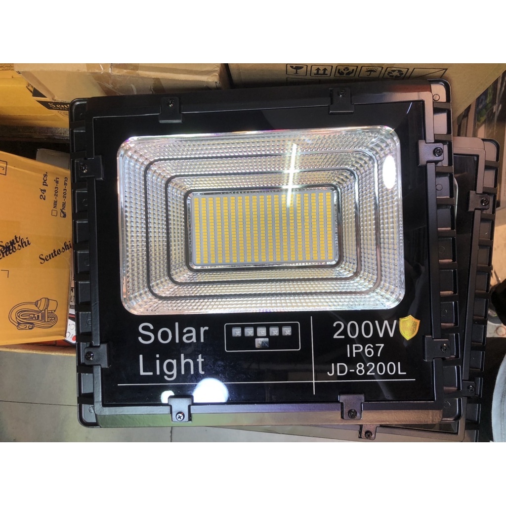 ของแท้！ไฟโซล่าเซลล์JD solar LED 25W 40W 60W 100W 200W 300W 500W ไฟโซล่าเซล solar light พร้อมรีโมท แส