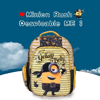 กระเป๋าเป้สะพายหลัง กระเป๋านักเรียน พิมพ์ลายมินเนี่ยน Mochila Rush Despicable ME 3