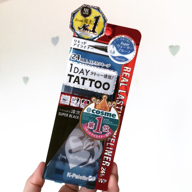 K-palette 1 Day tattoo eyeliner สีดำ ติดทน กันน้ำ