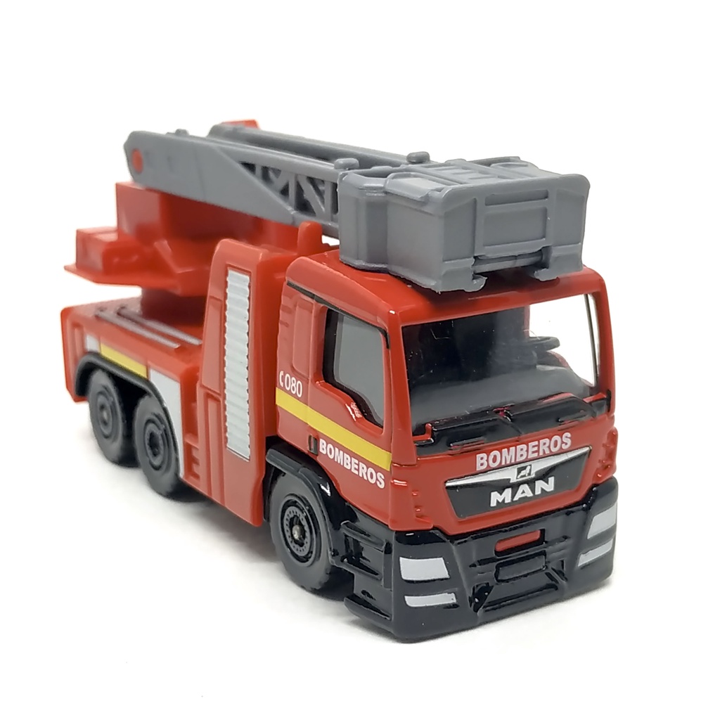 Majorette - MAN TGS Fire Truck - Bomberos 080 - Red Color / scale 1/87 (3 inches) no Package