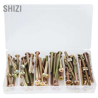 Shizi ชุดสกรูเชื่อมต่อเฟอร์นิเจอร์ M6 Galvanized 100 ชิ้น