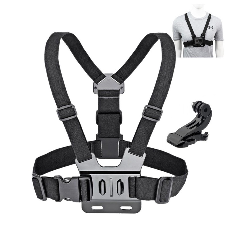 Chest Mount Body สายคล้อง J-hook สําหรับ Action กล้อง Gopro Eken SJCAM yicam H8R h9r sj4000 4k9000 s