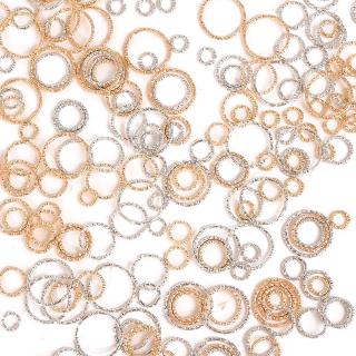 50pcs/lot Korean Style Round Jump Rings fashion Twisted Closed Rings Connector For Diy Charms Jewelry Making Accessories