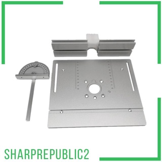 [SHARPREPUBLIC2] Aluminium Router Table Insert Plate Woodworking Benches Trimmer Tool