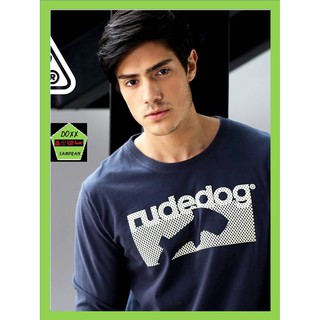 rudedog เสื้อแขนยาว ชาย หญิง  รุ่น half lifeสีเทาดิน