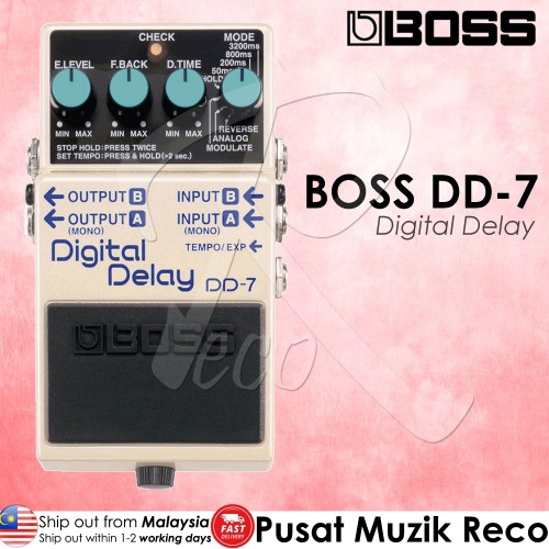 Boss DD-7 Digital Delay Guitar Effect Pedal (DD7)