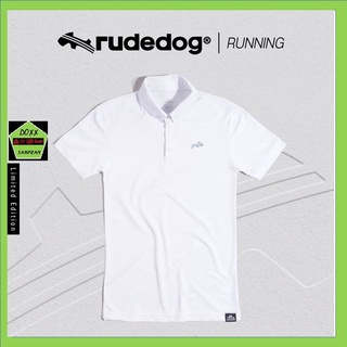 Rudedog เสื้อโปโลชาย ผ้ากีฬา รุ่น Running สีขาว