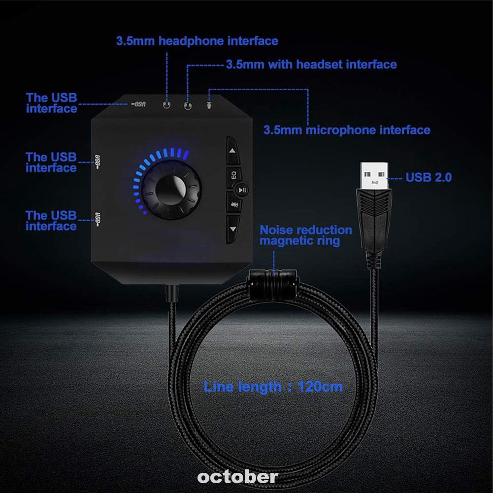3.5mm Multi Interface External Adapter Accessories Desktop Home Gaming ...