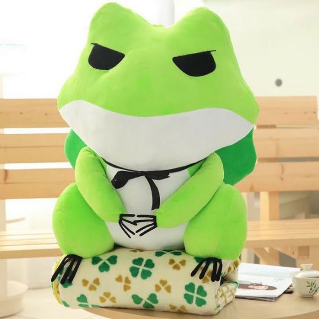 🐸หมอนผ้าห่มกบหนีเที่ยว tabikaeru (travel frog) 🐸 แท้ 100%