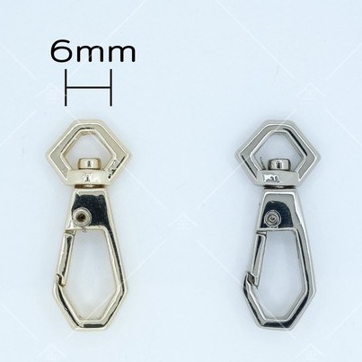 ปลีก/ส่ง(4ชิ้น) คอหมา6เหลี่ยม ฐานกลม 0.6ซม. 4ชิ้น งานซิ้ง ชุบเกรดA ไม่ลอก ไม่ดำ (HK7150)