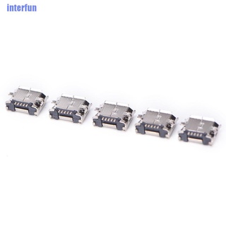 (Interfun) อุปกรณ์เชื่อมต่อ Micro Usb 5Pin B Type Female สําหรับที่ชาร์จ 5 Pin 10 ชิ้น