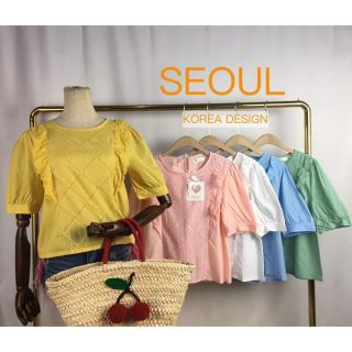 เสื้อฉลุ สีเขียว ป้าย SEOUL