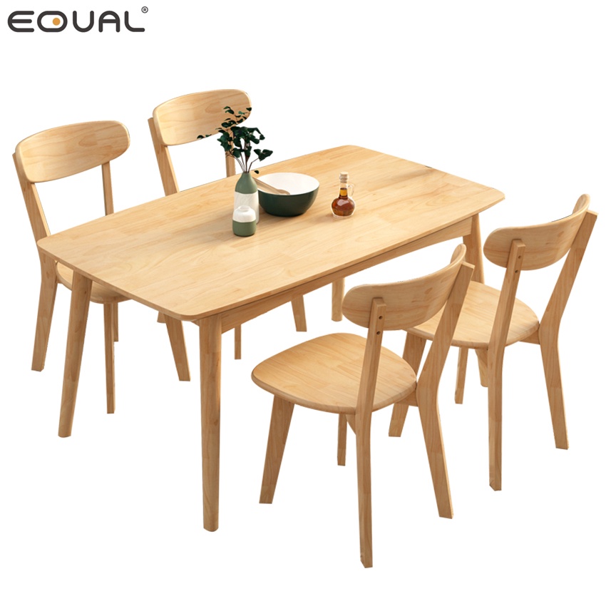 EQUAL โต๊ะอาหาร ขาไม้ โต๊ะทำงานไม้