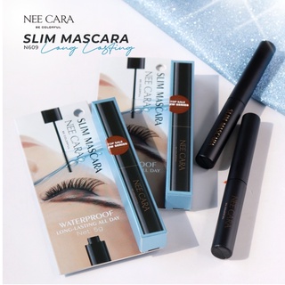 NEE CARA SLIM MASCARA DEEP DARK N609  มาสคาร่า ปัดขนตา หัวแปรงสลิม สีดำ กันน้ำ ติดทน