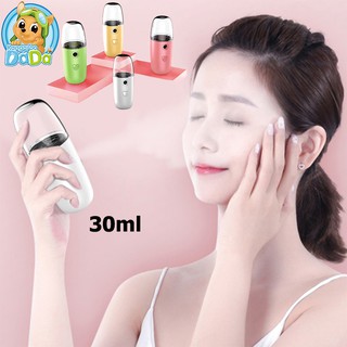 USB เครื่องพ่นน้ำแร่ นาโนสเปรย์แบบพกพา เครื่องพ่นสเปรย์น้ำแร่นาโนFacial Hair Steamer Face Sprayer Tools 30ml เครื่องพ่นน