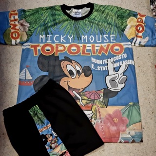 เซทขาสั้น&amp;เสื้อยืด&amp;เดรส ลายมิกกี้topolino