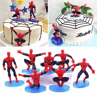 ฟิกเกอร์ Marvel Superhero Spiderman ของเล่นสําหรับเด็ก 7 ชิ้น