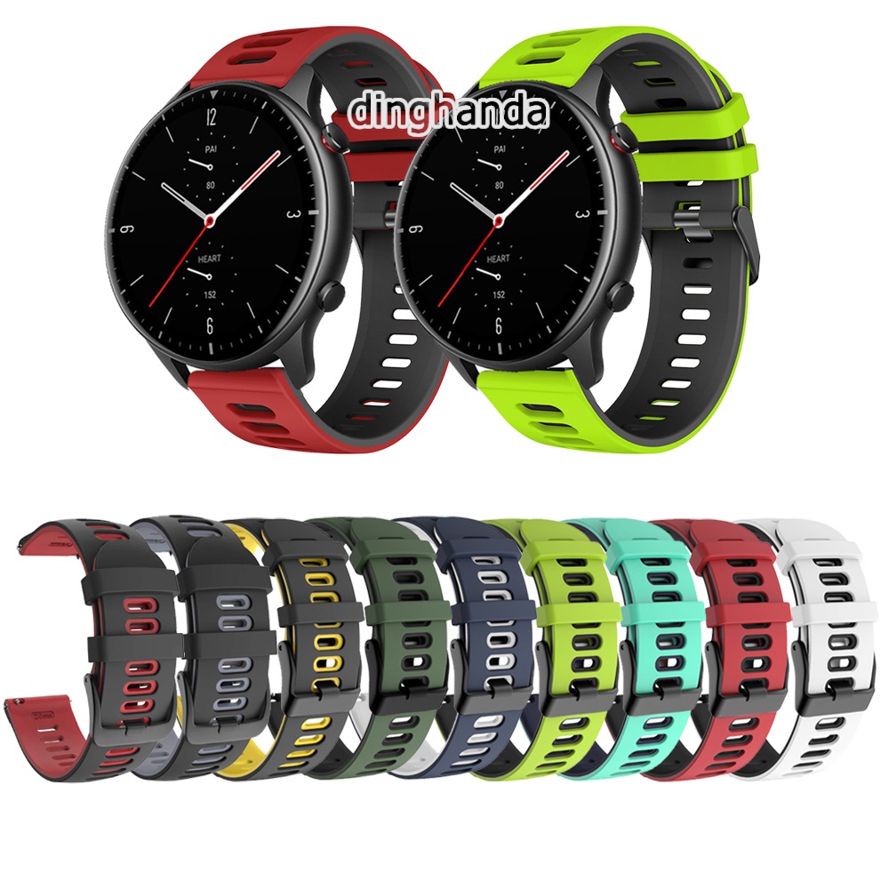 สายนาฬิกาซิลิโคนสำหรับเปลี่ยนสายกีฬาสำหรับ Huami Amazfit GTR2 GTR 2e GTR 3 Pro GTR4 GTR 42 มม 47 มม Balance Bip5 pro