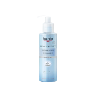 Eucerin UltraSENSITIVE [HYALURON] CLEANSING GEL 200 ML (ยูเซอริน เจลล้างหน้า เหมาะสำหรับผิวบอบบางแพ้ง่าย บำรุงผิวหน้า)