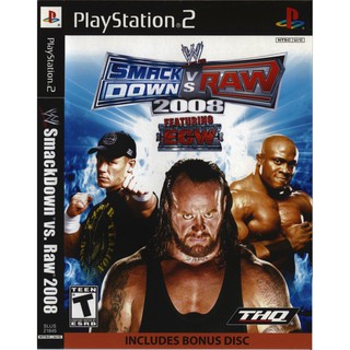 แผ่นเกมส์ WWE SMACK DOWN VS RAW 2008 PS2 Playstation 2 คุณภาพสูง ราคาถูก