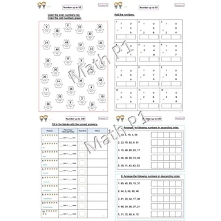 ใบงาน Mathematics ป.1 EP/MEP/MSEP | ครบ 2 เทอม พิมพ์สีทั้งเล่ม 117 หน้า พร้อมแบบฝึกหัด+เฉลย