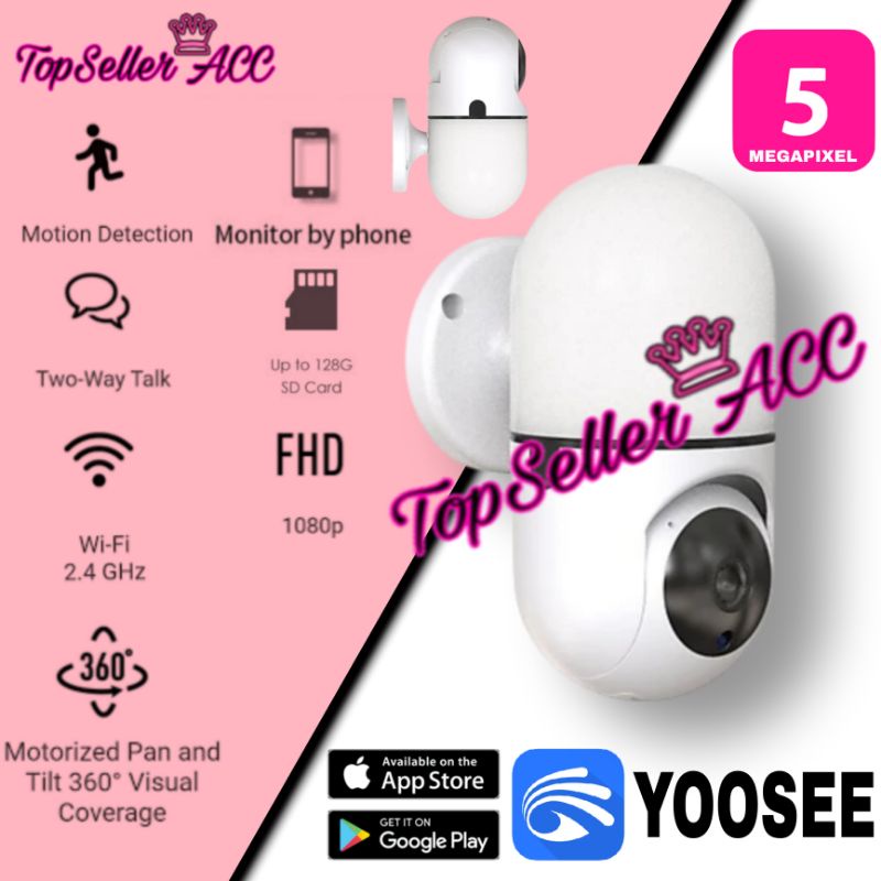 กล้อง IP กล้องวงจรปิด SMART CAM YOOSEE WALL LAMP CAMERA 5MP 1080P YOOSEE
