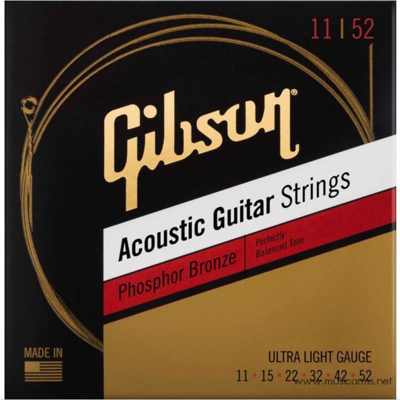 สายกีตาร์โปร่ง Gibson รุ่น Phosphor Bronze