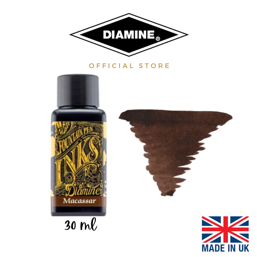 ปากกาหมึกซึม Diamine 30ml หมึกขวด Macassar