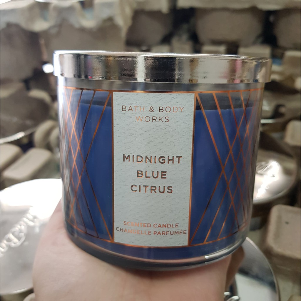 เทียนหอมใหญ่ BATH & BODY WORKS เทียนหอมใหญ่คุ้มค่ามาก 411 g. กลิ่น Midnight Blue Citrus