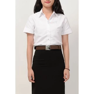 S-white [ เสื้อนักศึกษา เสื้อนิสิต ] หลังสามเหลี่ยม แขนสามเหลี่ยม มหิดล ถูกระเบียบ มศว SW-COM-09