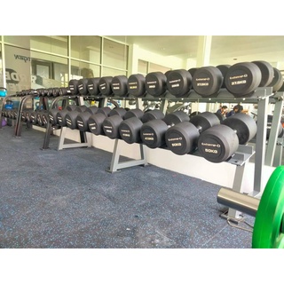 ดัมเบลกลม 27.5-50 กก จำนวน 10 คู่พร้อมชั้นวาง
