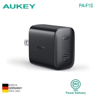 AUKEY อะแดปเตอร์ชาร์จเร็ว Omnia PowerPD 20W Power Delivery Fast Charger Adapter (PA-F1S BK)