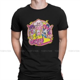 เสื้อยืดวินเทจเสื้อยืด พิมพ์ลาย Jem and the Holograms 80S ขนาดใหญ่ สีดํา สไตล์ฮาราจูกุ สําหรับผู้ชายS-5XL