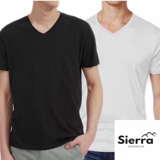 ราคาเสื้อคอวี เสื้อคอวีผู้ชาย ไม่หดไม่ย้วย [Sierra Bangkok]