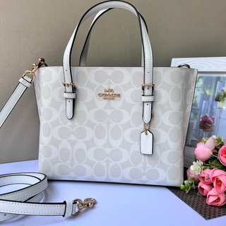 👑ผ่อน0%~แท้100%👑 กระเป๋าสะพาย สีขาว Coach MOLLIE TOTE 25 C4084 C4250