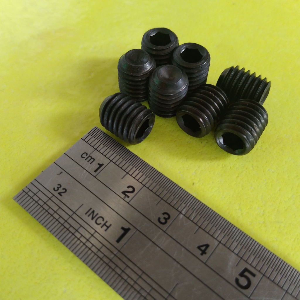 M10 X 12 STEEL L-BOLT L5 KEY / L 5 / M10X12 EMBEDDED L-BOLT / M10X12 BLACK STEEL SOCKET SET SCREW