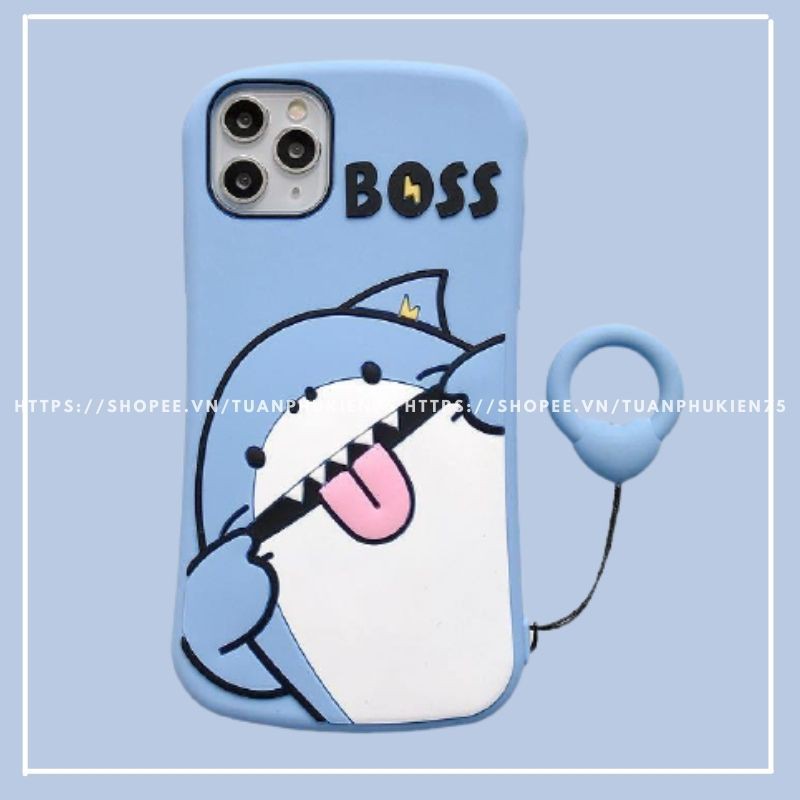 Ip Combo เคสซิลิโคน Boss Shark Ip 6/6s/6P/6SP/7/8/7P/8P/X/Xs/XR/Xsmax/11/11Pro/11Promax